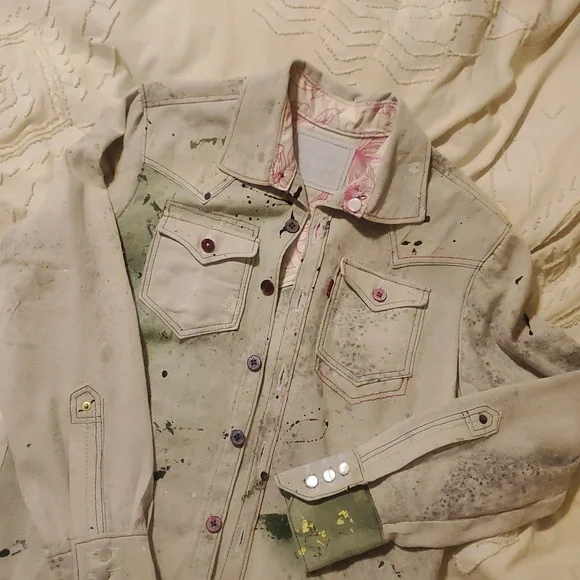 Levi's Canvas Tarp Western Pearl Shirt Custom Tailor Shop - Picture 7 of 16